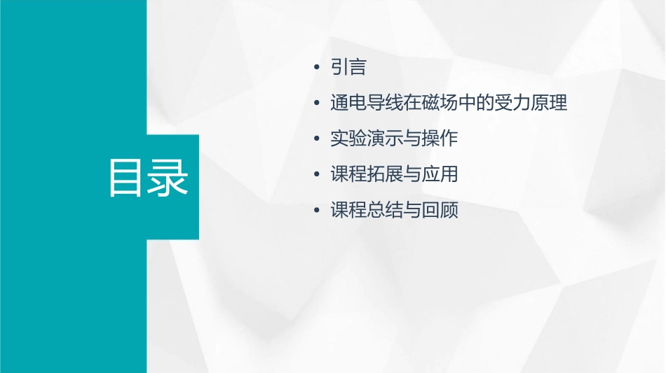 通电导线在磁场中受到的力市优质课说课课件_第2页