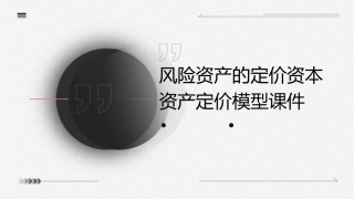 风险资产的定价资本资产定价模型课件