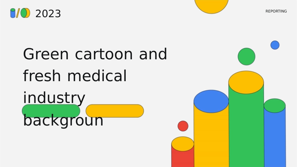 英文医生背景的医疗医院 绿色卡通清新医疗行业背景护理课件_第1页