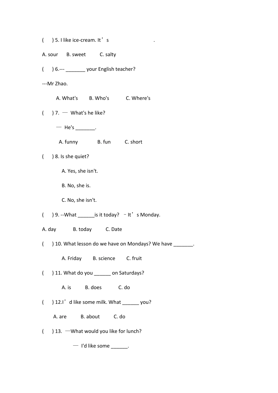 梦想之星英语大赛五年级真题_第2页