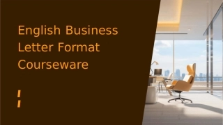 英文商务信函格式课件