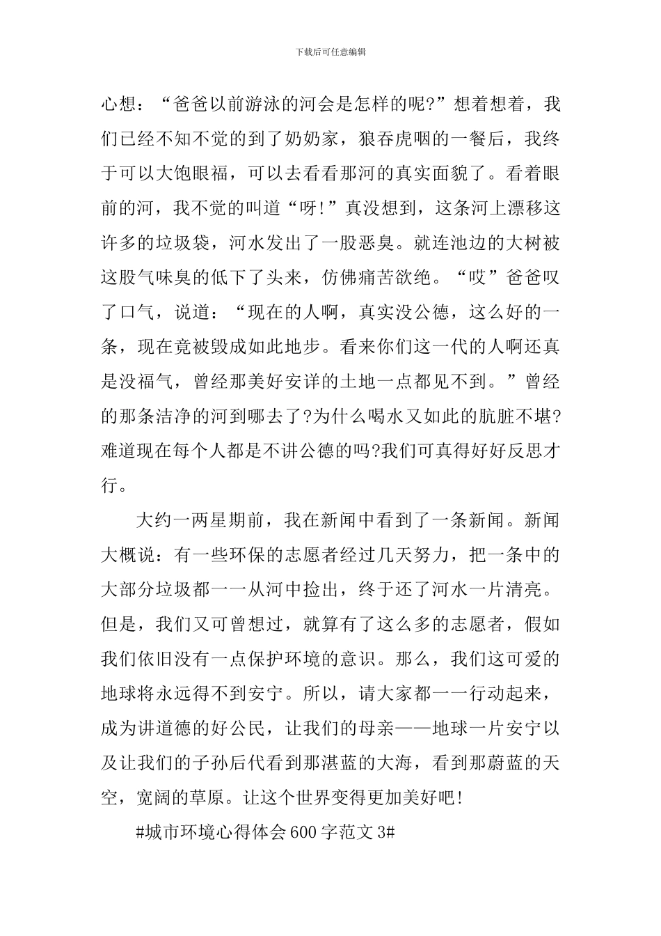 城市环境心得体会600字_第3页