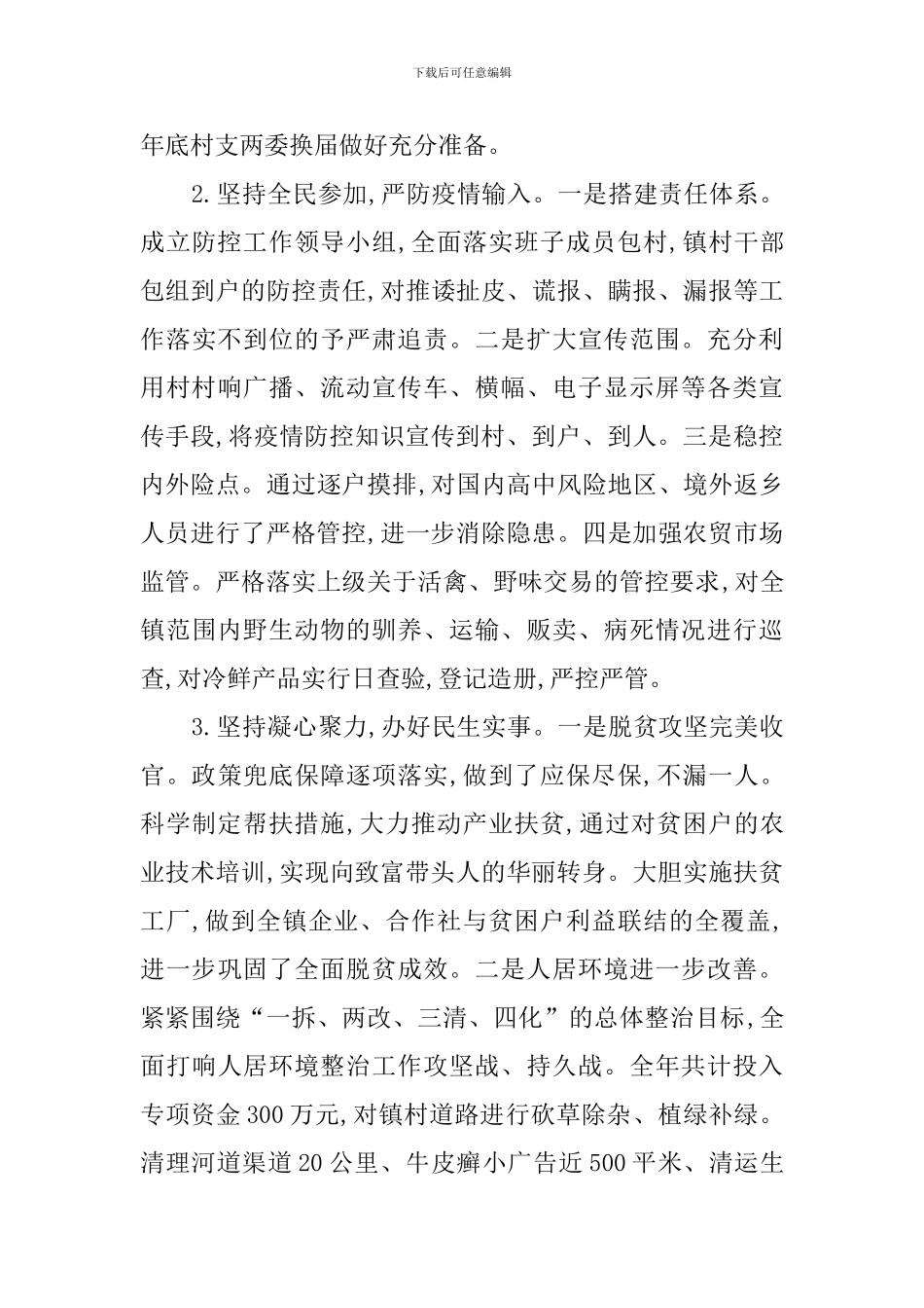 洋淘湖镇2024年度工作总结及2024年度工作思路_第2页