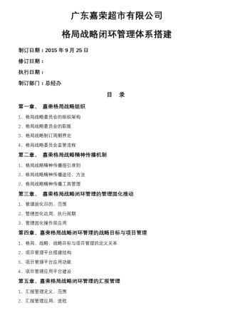 公司格局战略闭环管理体系搭建-第一版