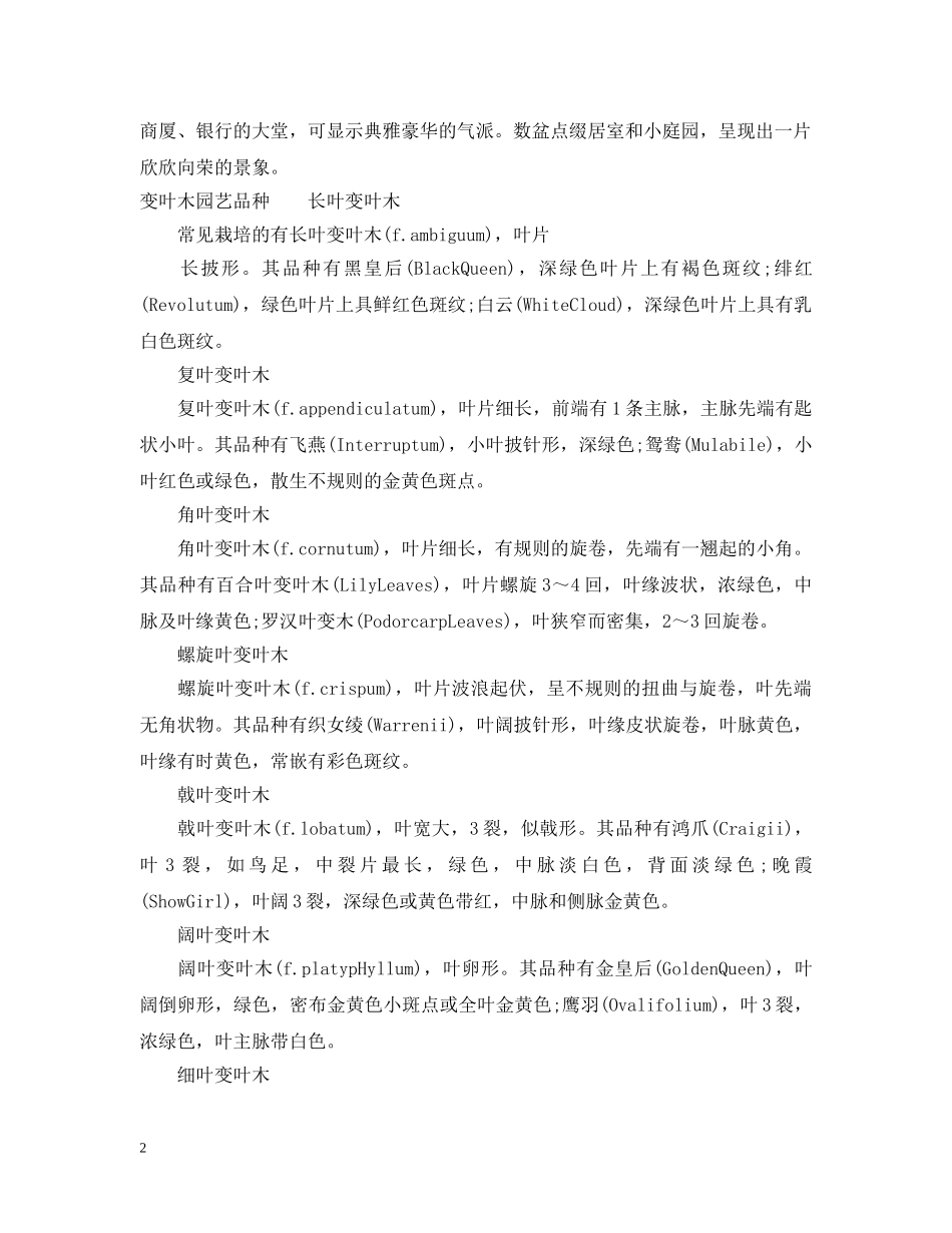 变叶木花语的含义 _第2页