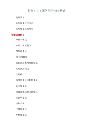 弱电visio图例图库-VSD格式