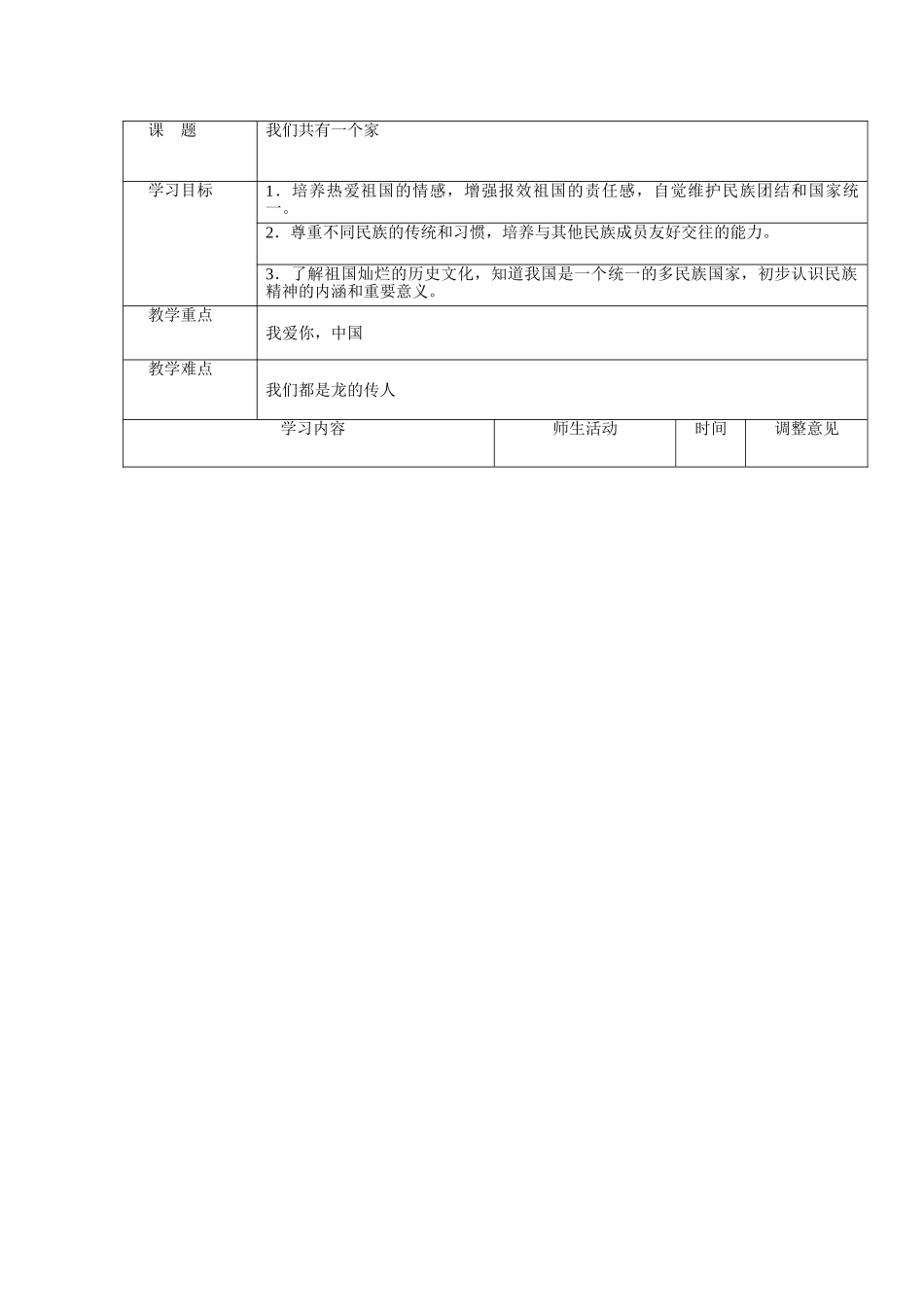 八级政治上册 我们共有一个家复习教案 鲁教版_第2页