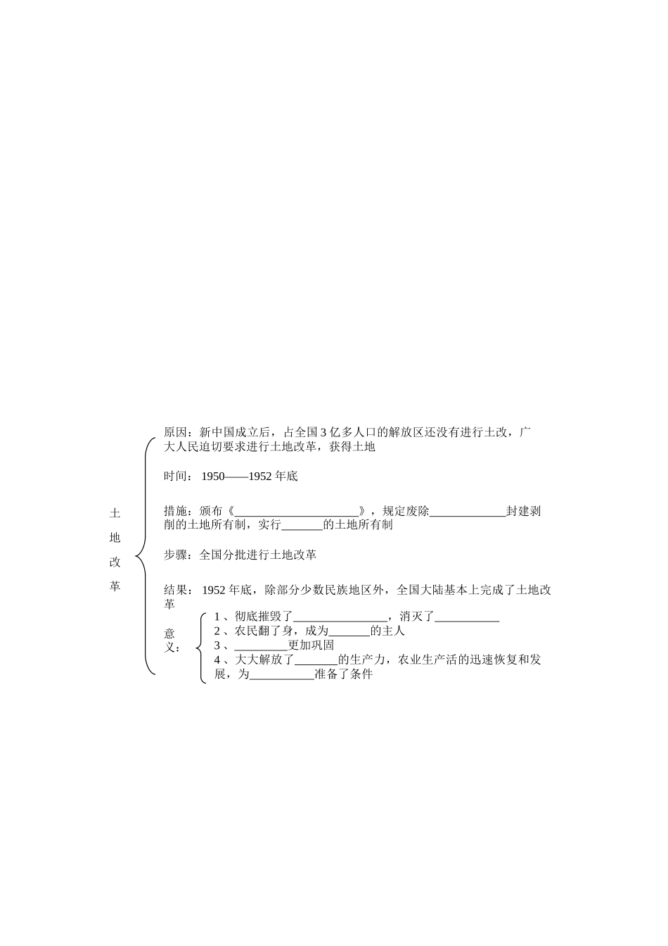 八级历史下册 第一单元中华人民共和国的成立和巩固课标要求+单元概述+单元试题人教新课标版_第3页