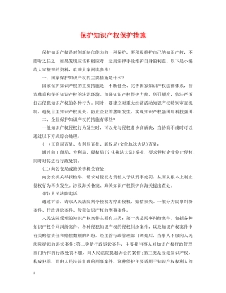 保护知识产权保护措施