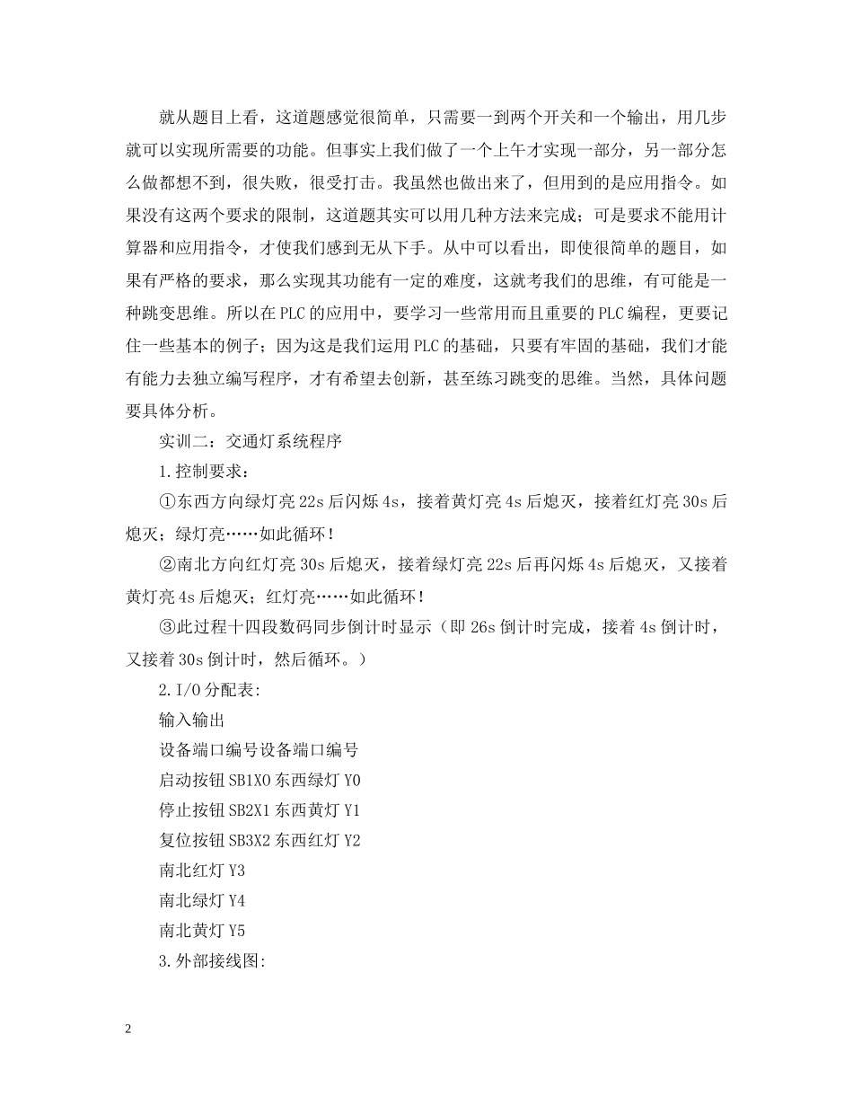 PLC实训工作报告_第2页