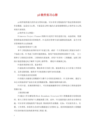 p3软件实习心得