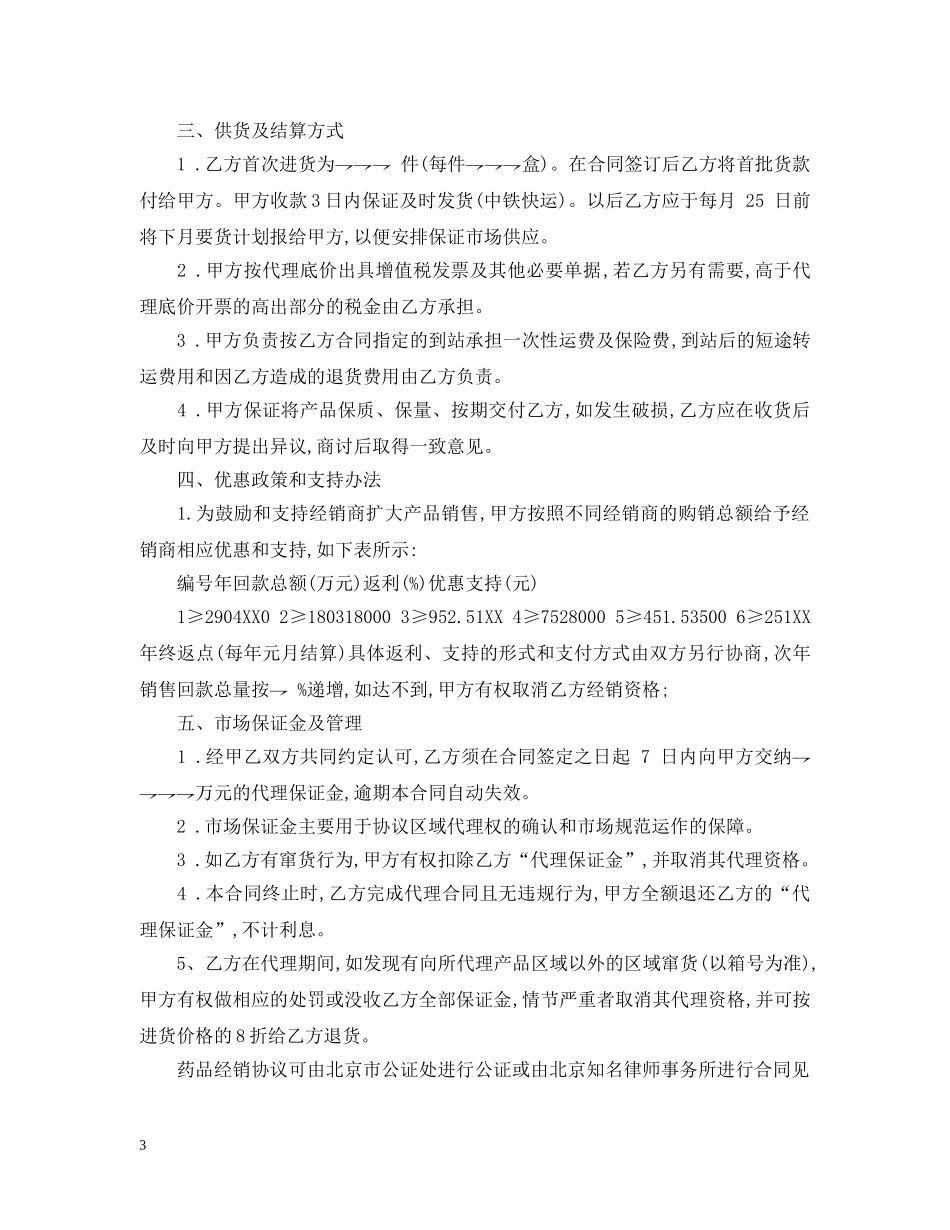 2024药品销售合同范本_第3页
