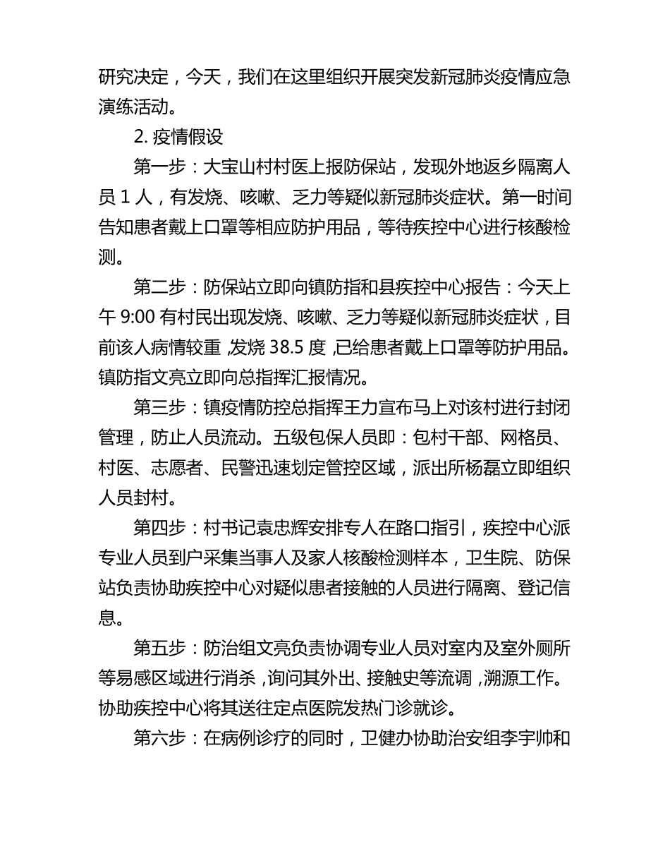 新冠疫情防控应急处置演练方案_第2页