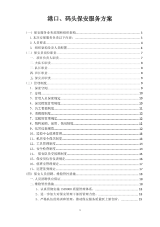 码头港口保安服务方案