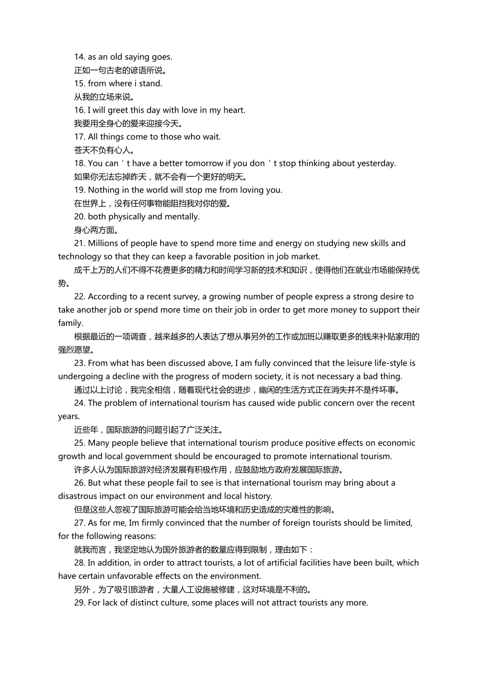 英语作文必备短句精选120句_第2页