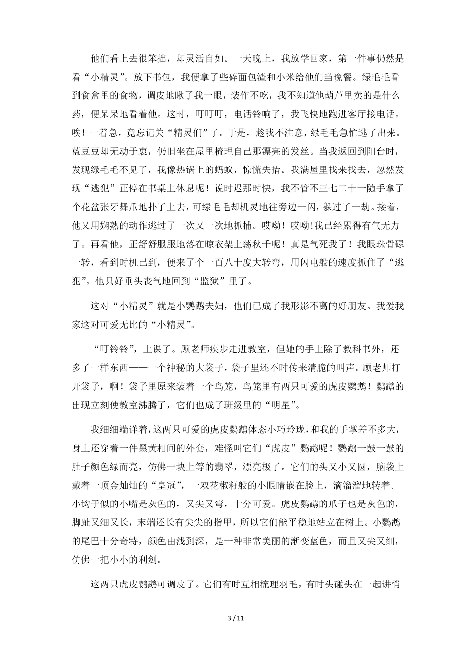 描写鹦鹉作文6篇_第3页