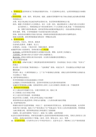 管理学——原理与方法第七版重点