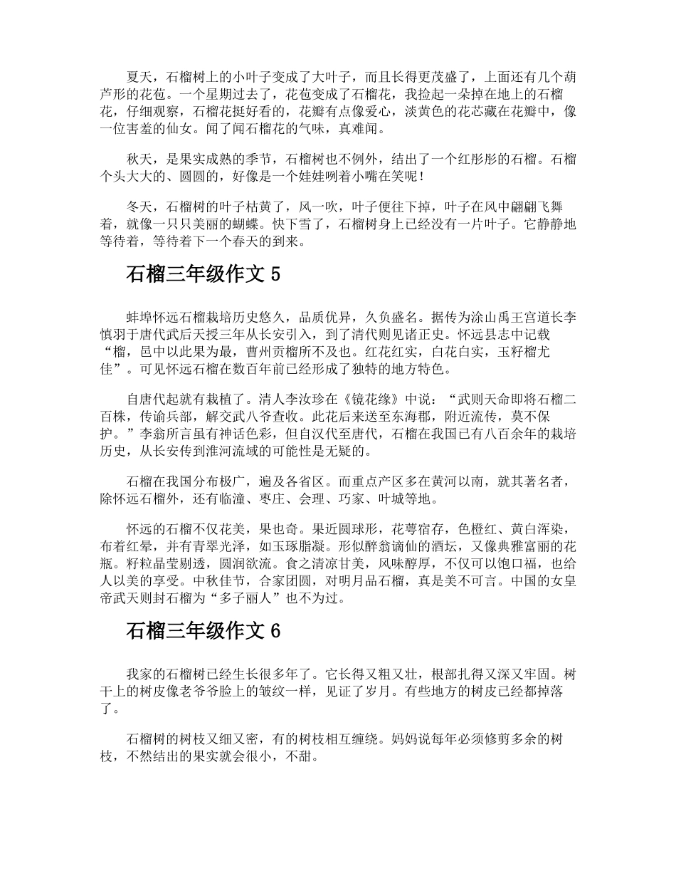 石榴三年级作文_第3页