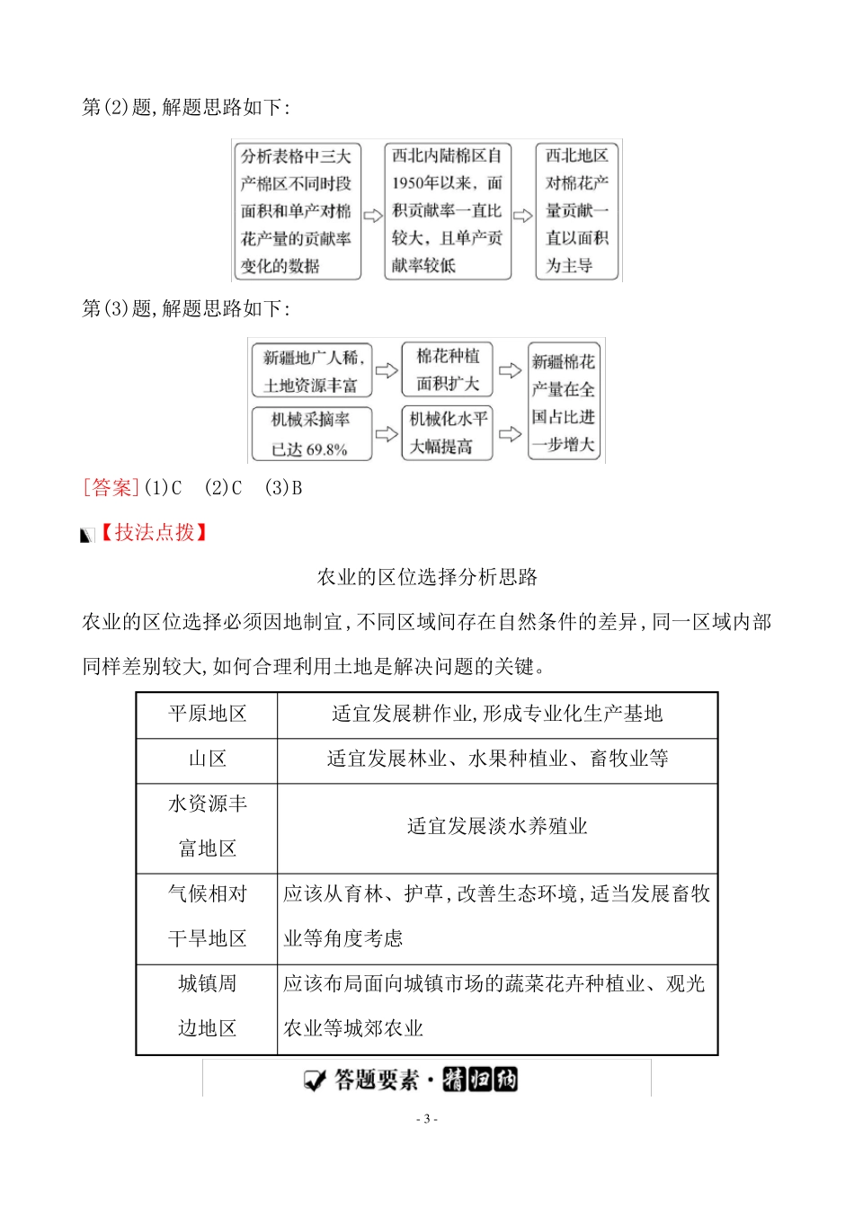 最新高考地理总复习第一篇热点专题攻略专题七农业生产与可持续发展考点1农业区位因素_第3页