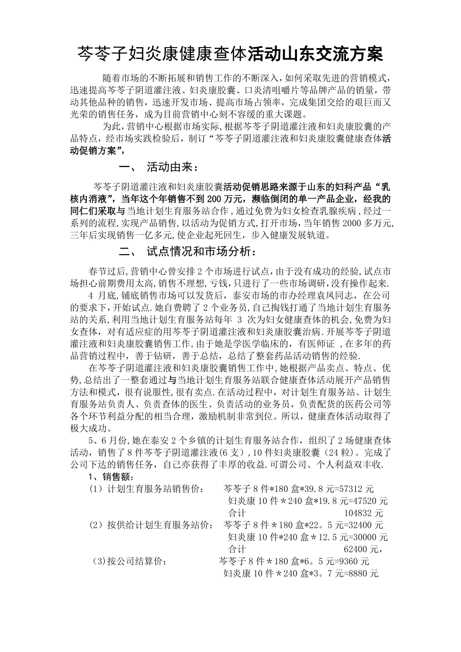 妇科产品活动营销方案_第1页