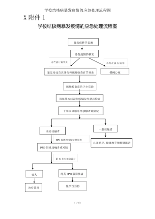 学校结核病暴发疫情的应急处置流程图