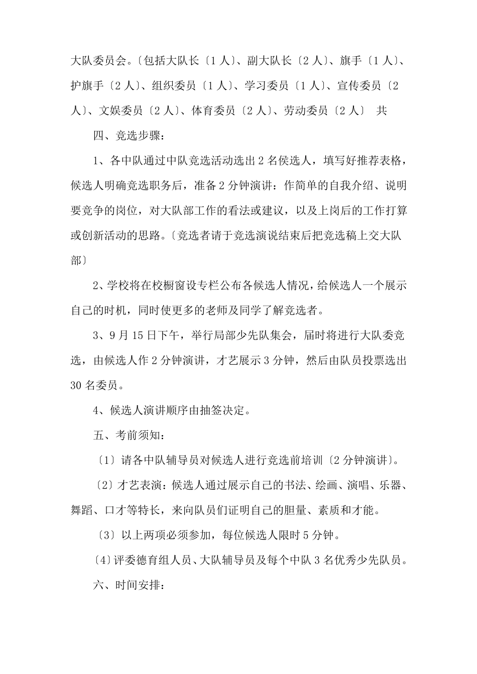 少先队大队委竞选方案精选_第3页