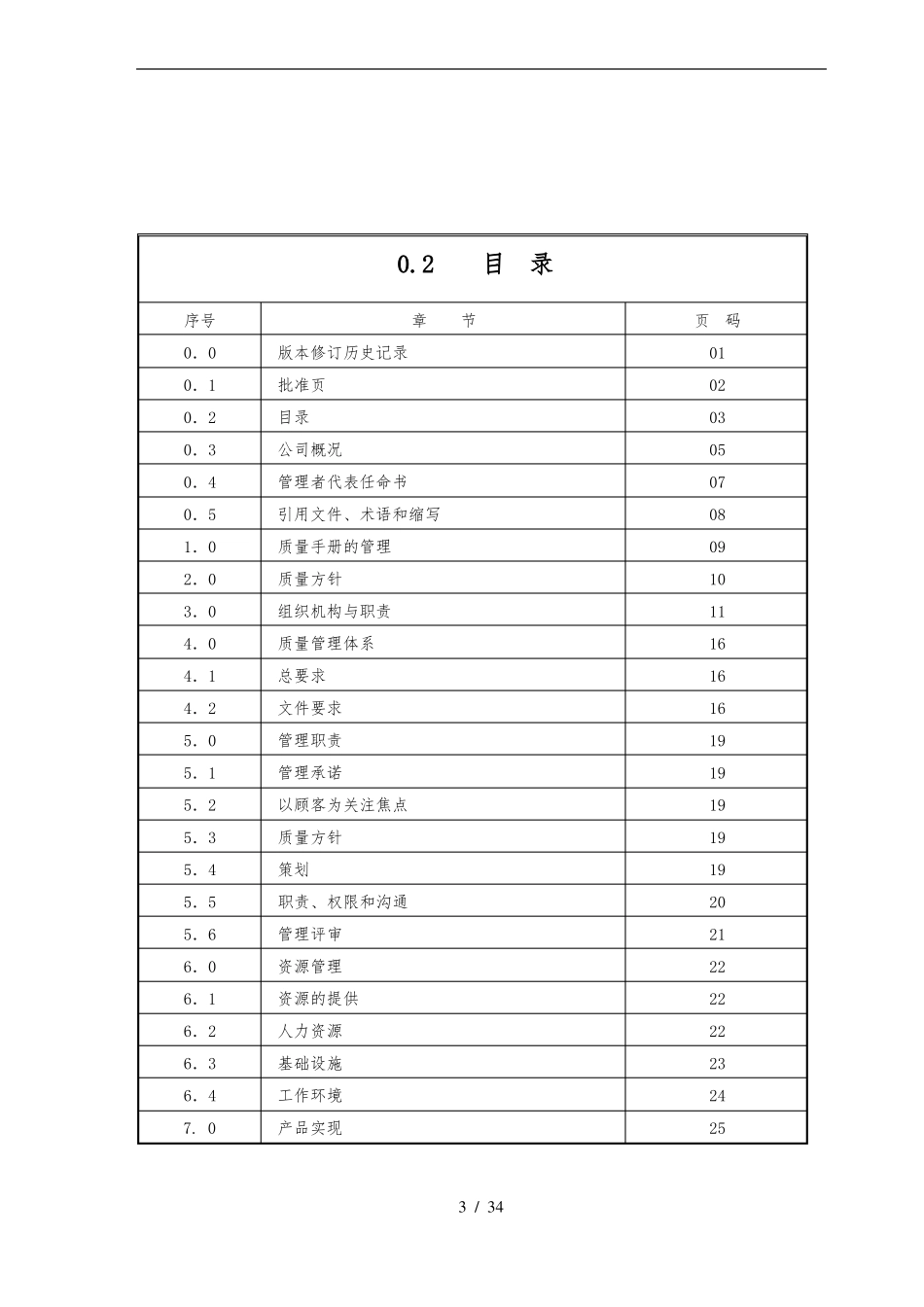 某食品公司的全套ISO体系质量手册范本_第3页