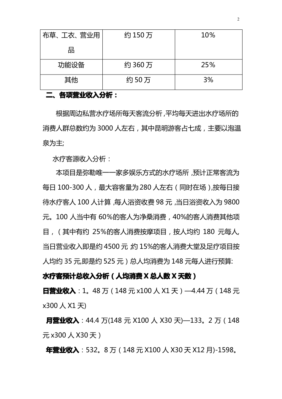 桑拿水疗会所筹建经营及预算项目商业计划书_第3页
