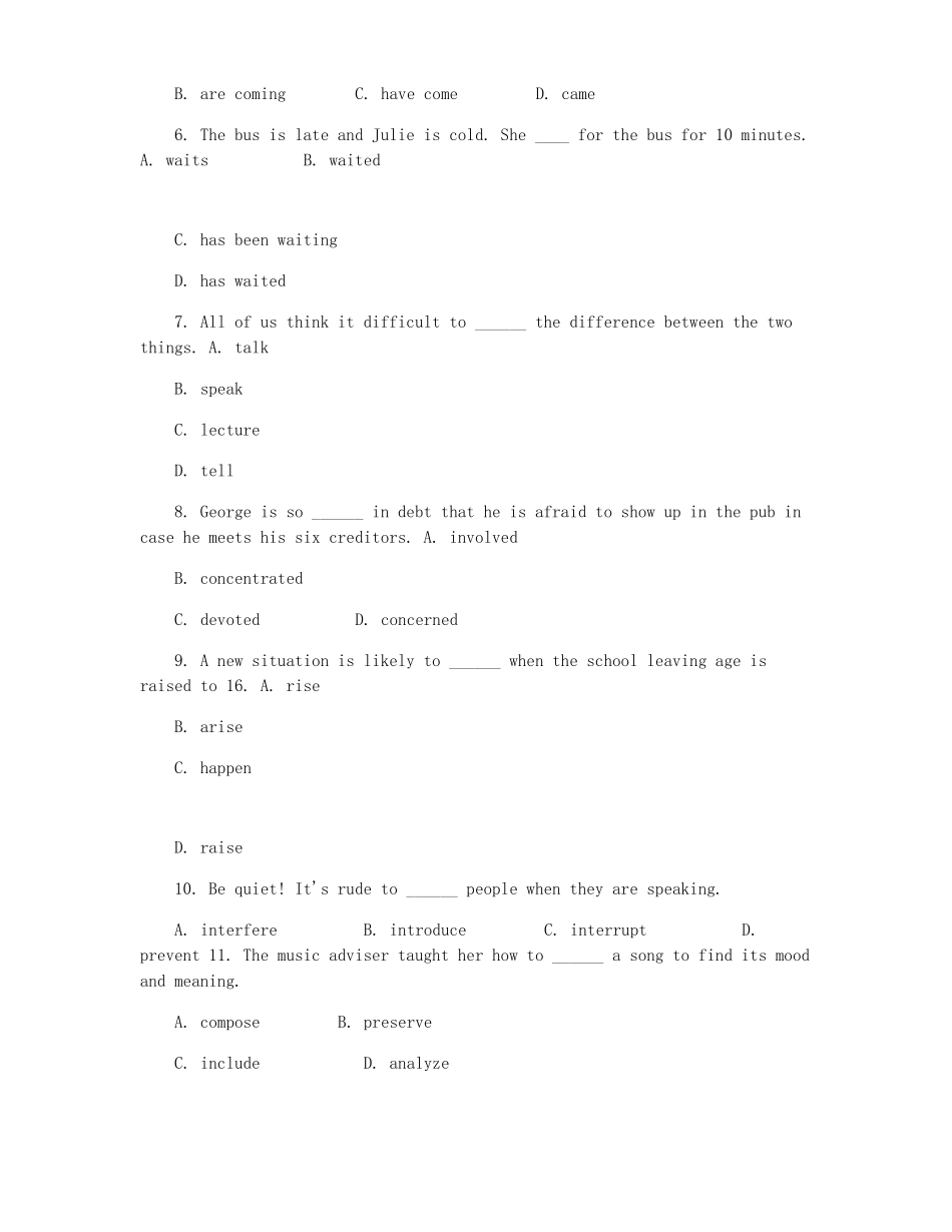 2021年湖北专升本英语复习试题含答案_第2页