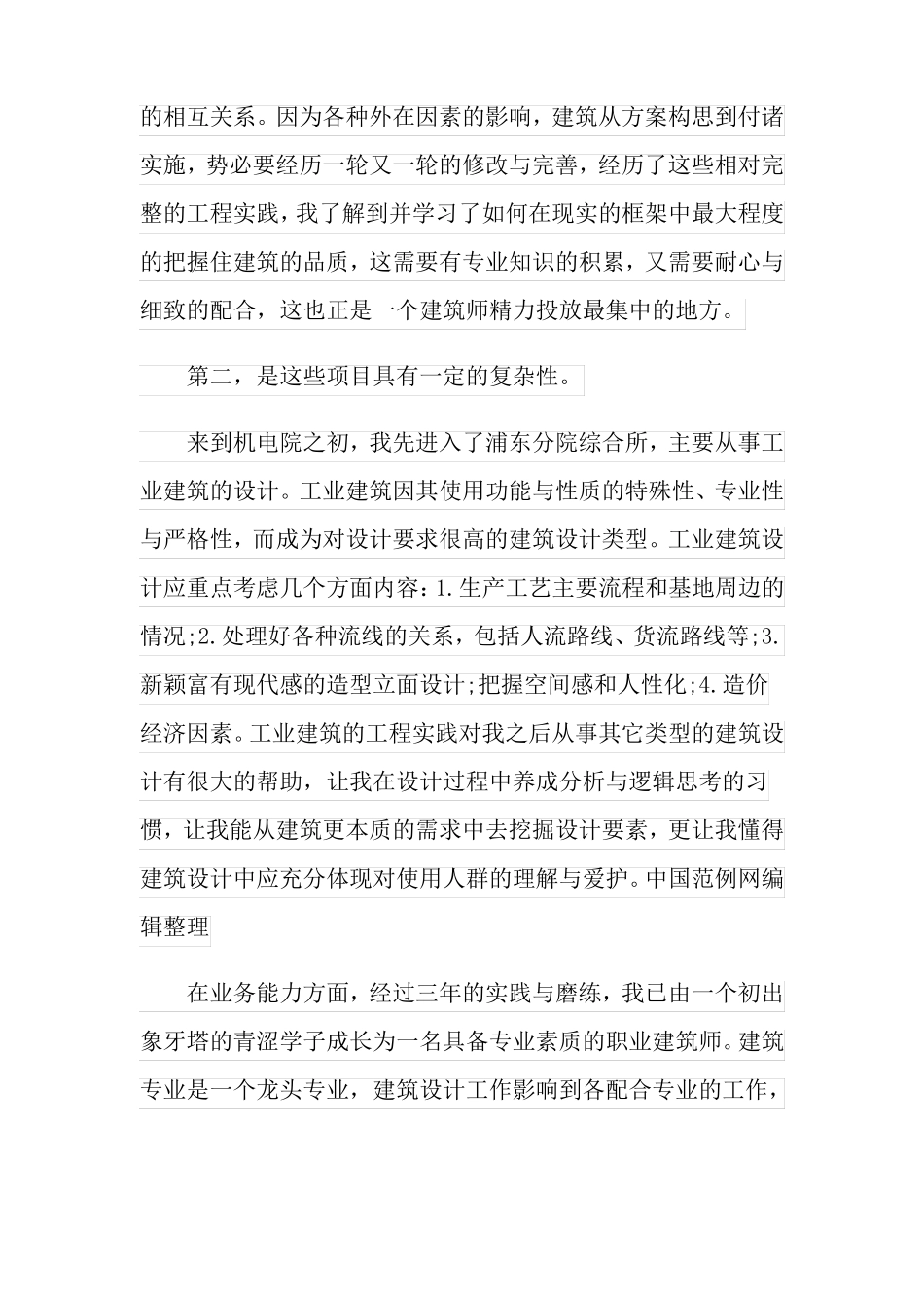 2022建筑设计师的工作总结_第3页