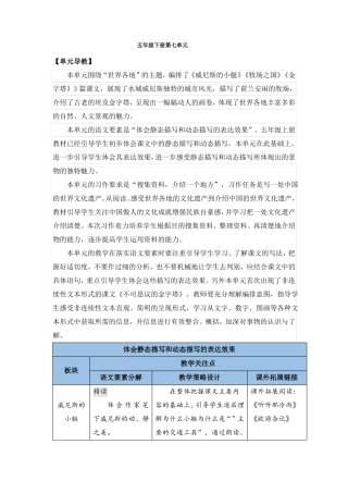 部编统编五下语文18威尼斯的小艇名师教学设计公开课教案课件