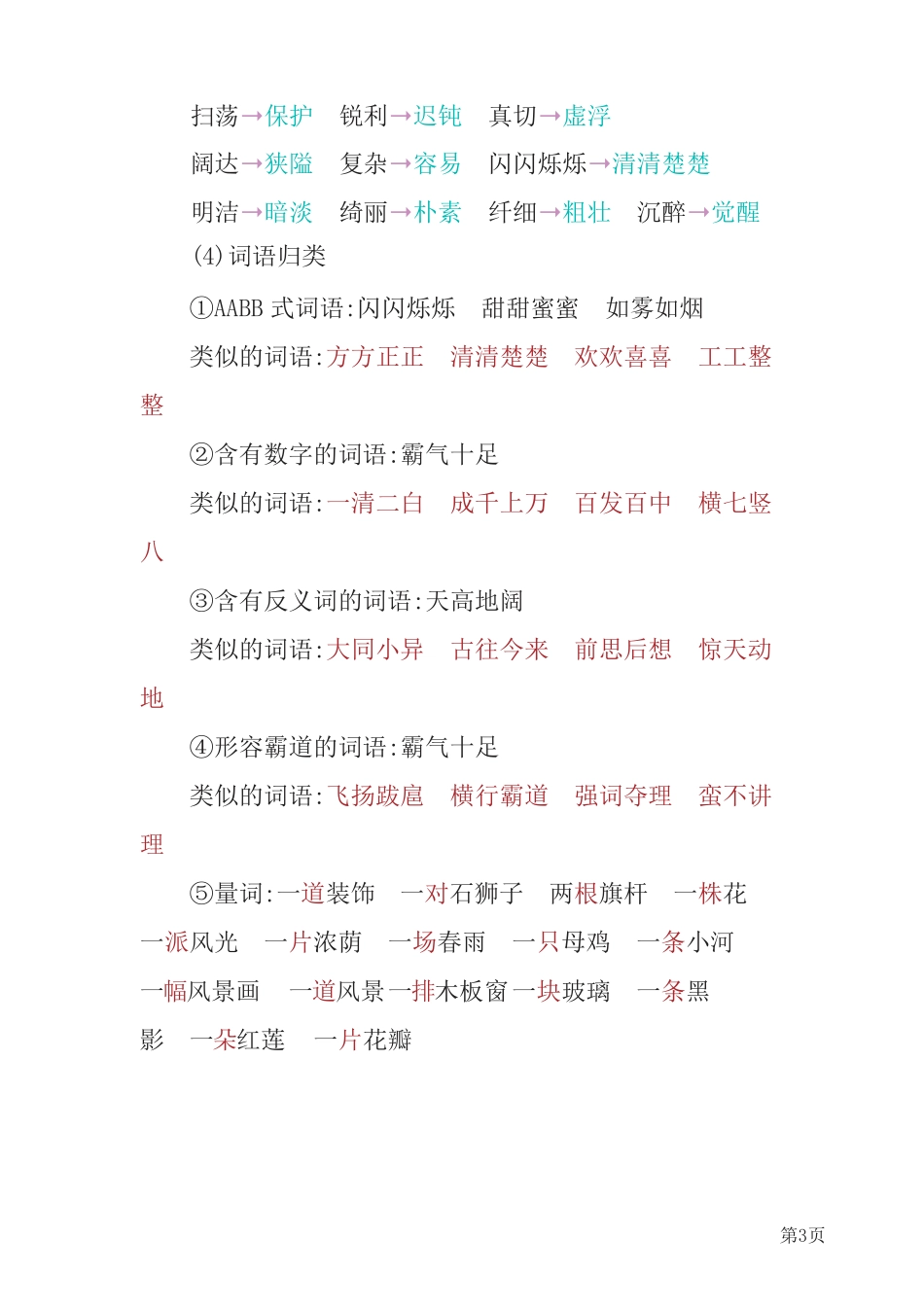 四年级下册语文部编版知识要点汇总_第3页