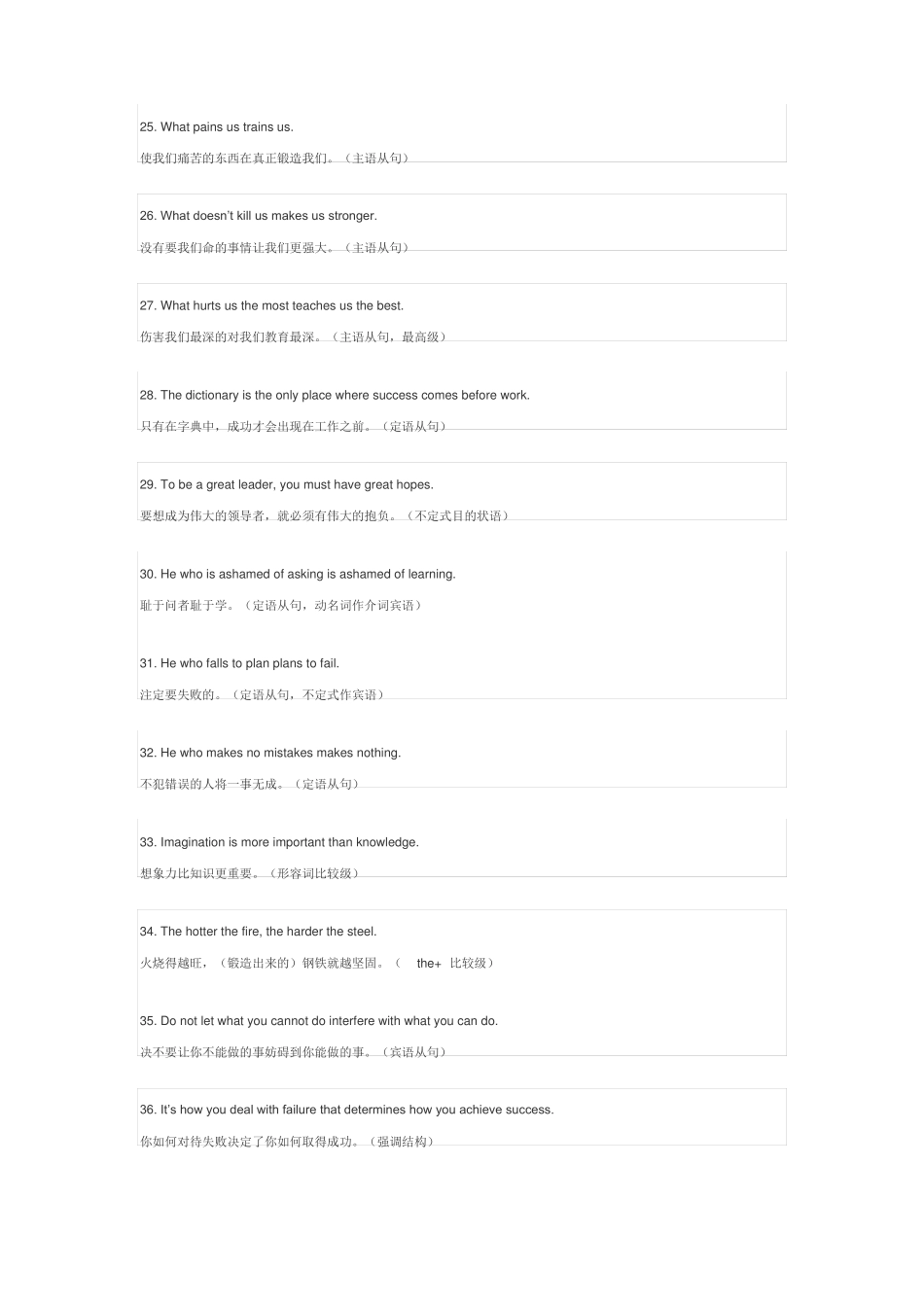 100句英语格言语法解剖版_第3页