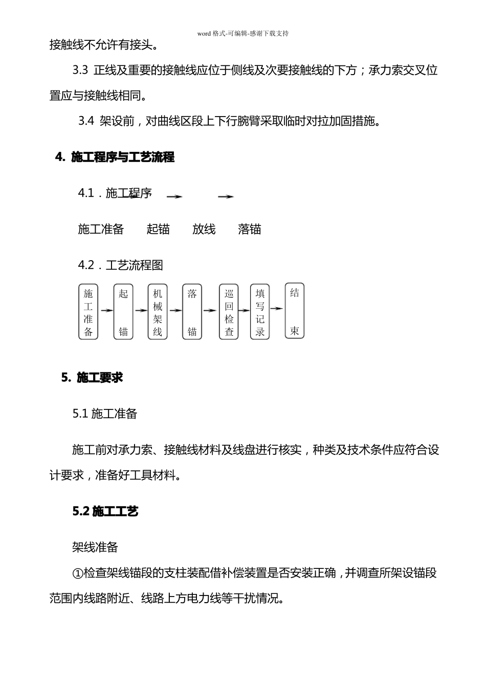 承力索接触线小张力架设作业指导书_第3页