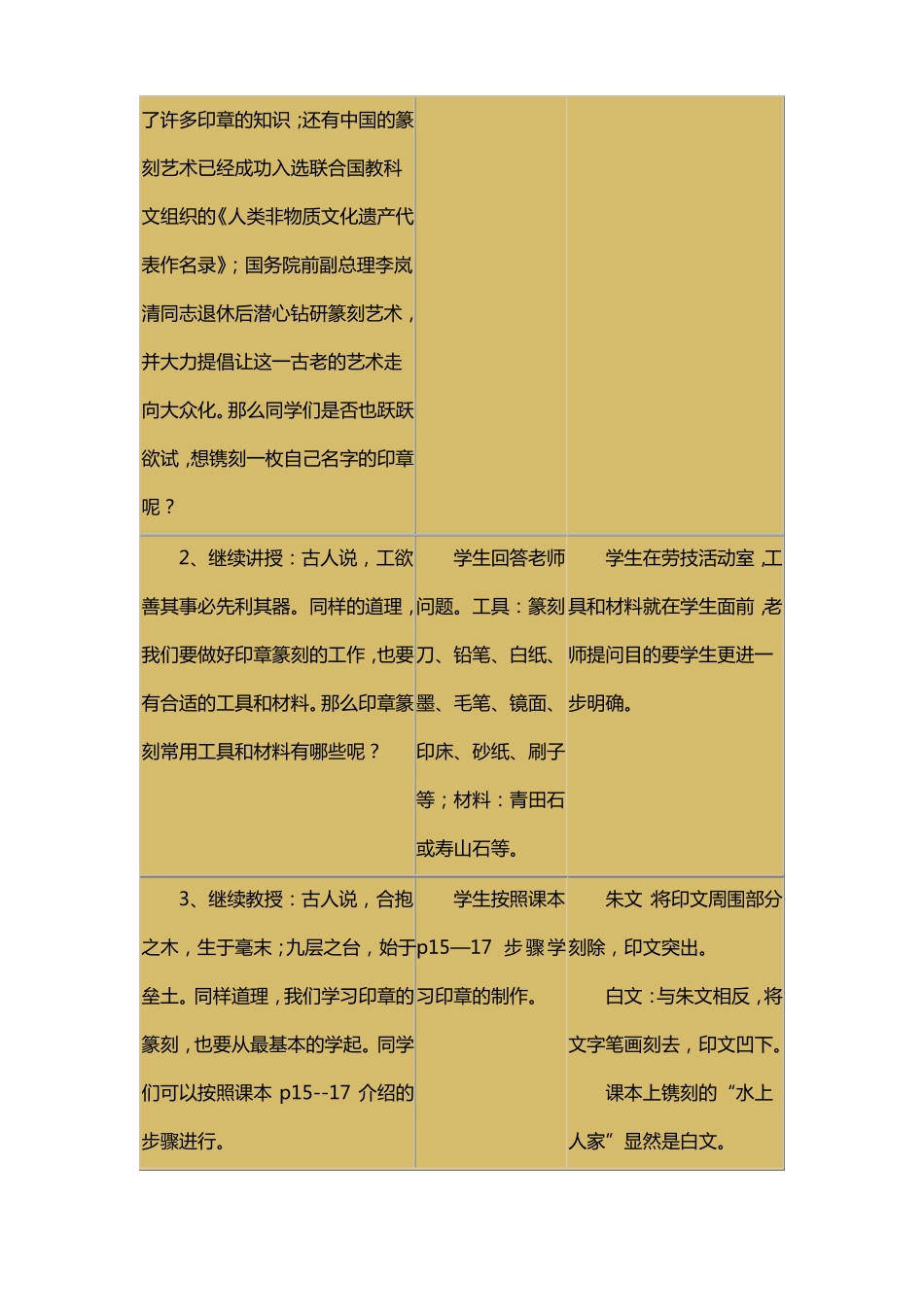 陶泥印章自己做劳动教案_第3页