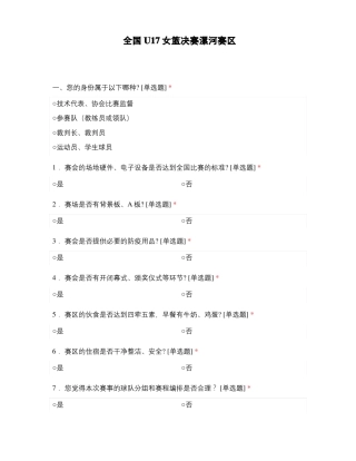 全国U17女篮决赛漯河赛区