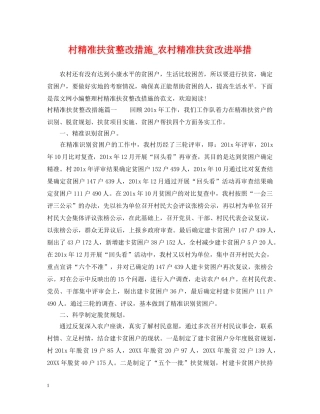 村精准扶贫整改措施_农村精准扶贫改进举措 
