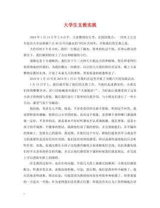 大学生支教实践 