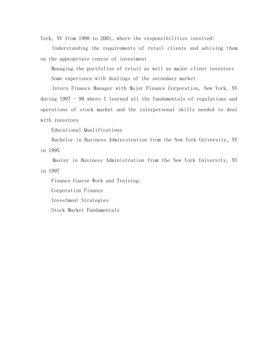 大学生工商管理专业英文简历模板 _第3页