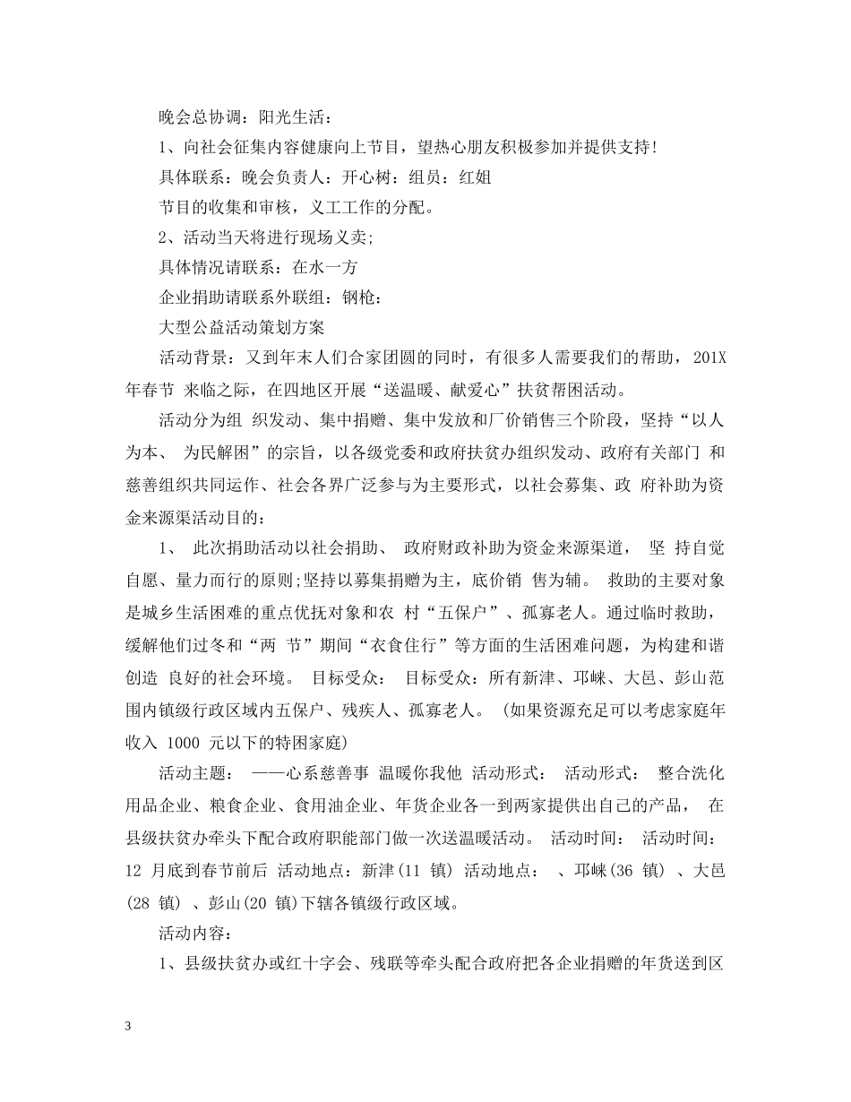 大型公益活动策划 _第3页