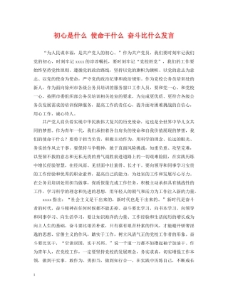 初心是什么 使命干什么 奋斗比什么发言