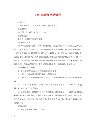 20XX年新年活动策划2