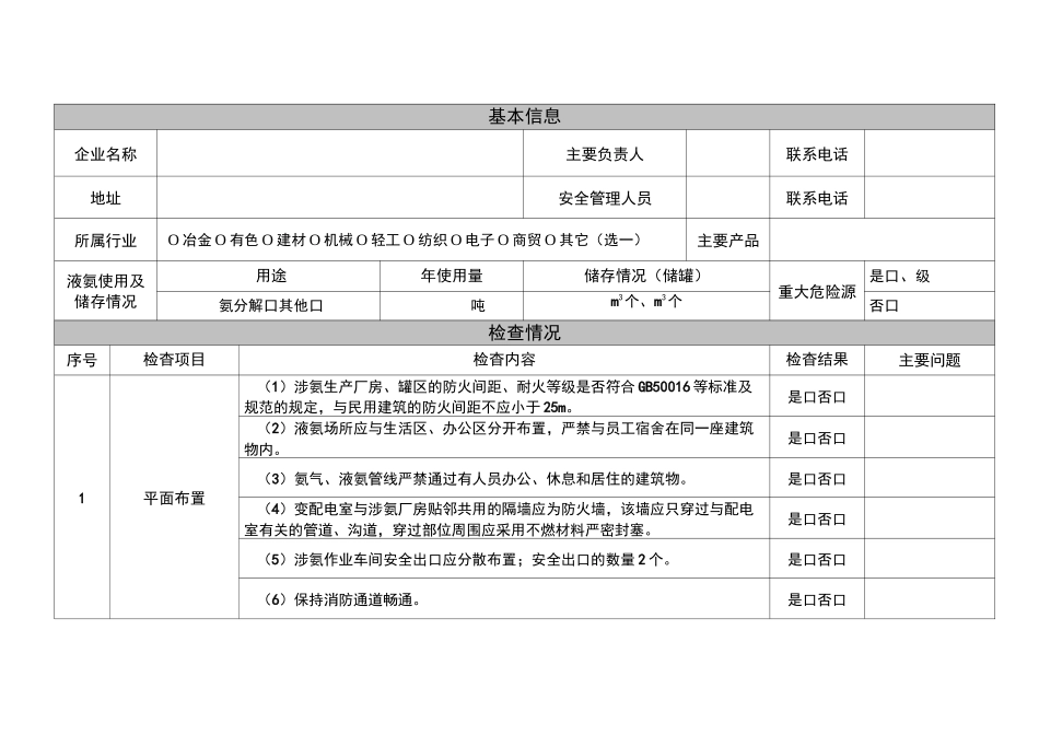 有限空间等专项执法检查表_第3页