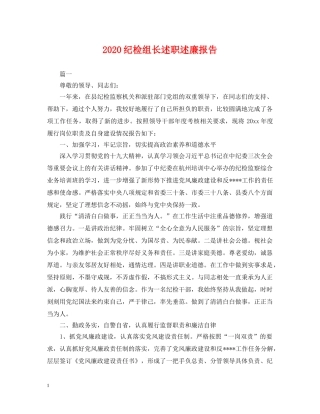 2024纪检组长述职述廉报告