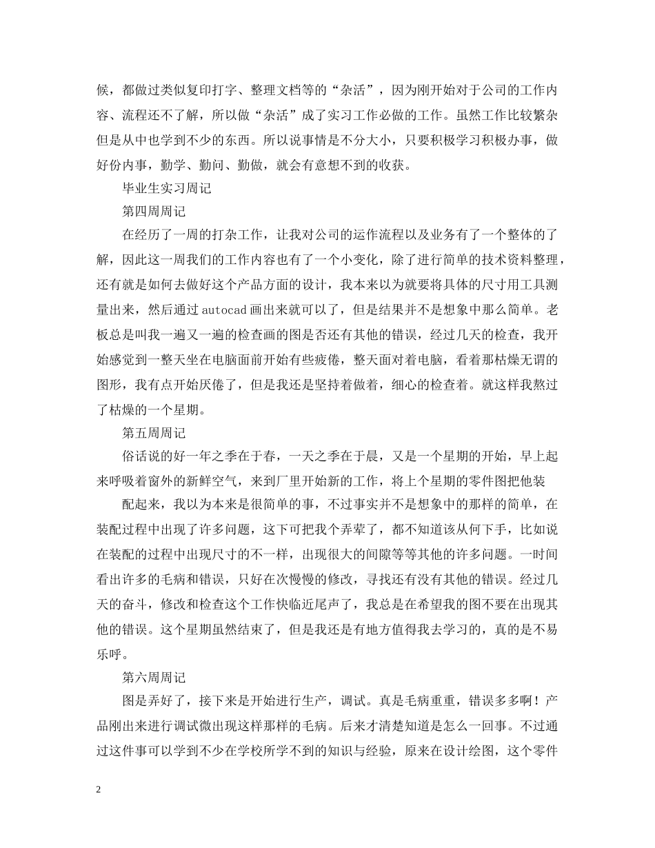 2024毕业生实习周记10篇_第2页