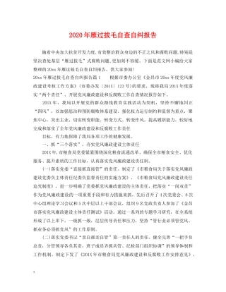 2024年雁过拔毛自查自纠报告