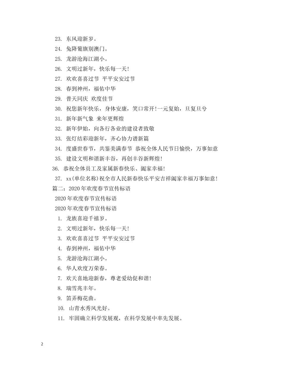 2024年欢度春节宣传标语_第2页