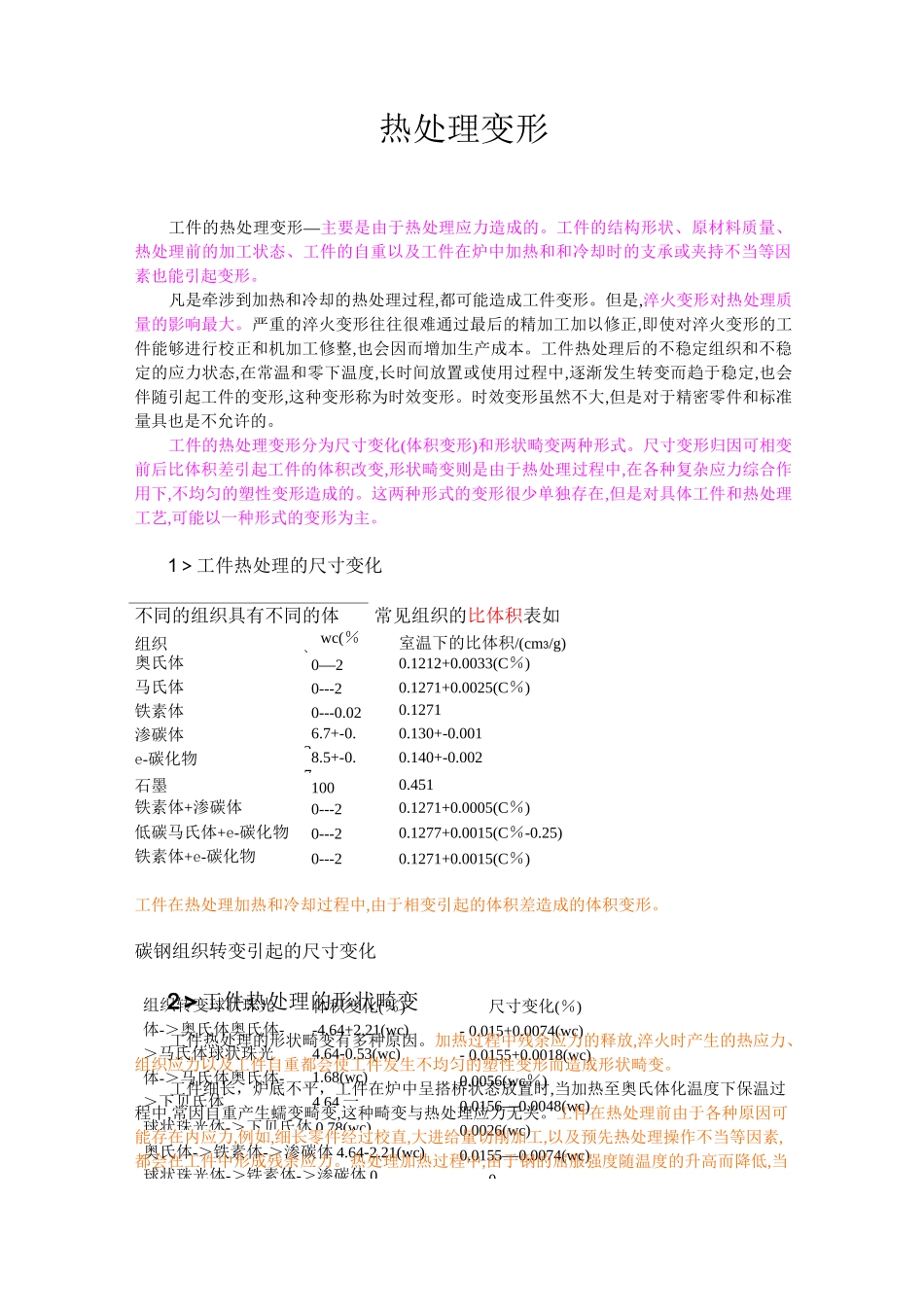 热处理变形基础知识_第1页