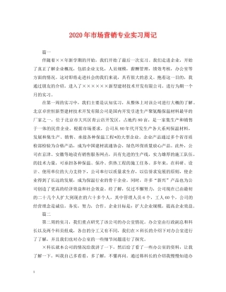 2024年市场营销专业实习周记