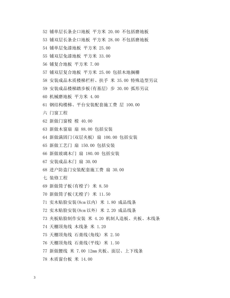 房屋装修预算合同清单 _第3页